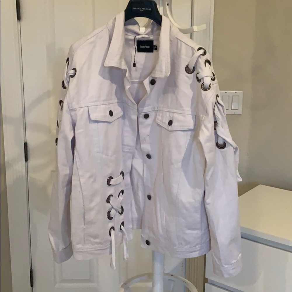 Large white jeans jacket